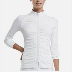 G/FORE-Ruched Midlayer Zip Jacket Top size medium Womens Golf